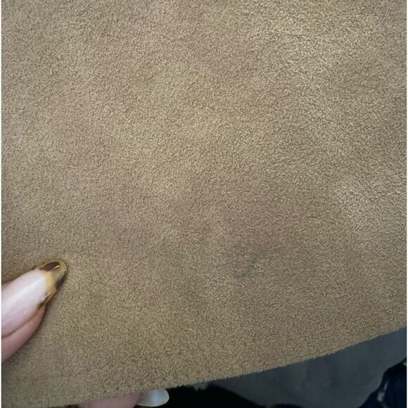 Vintage 70s Suede Leather Blazer Jacket Sz Small in Tan - Picture 6 of 6